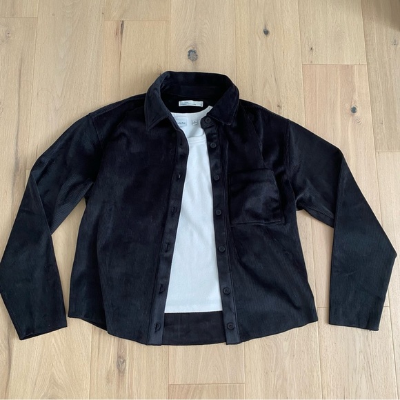 OAK + FORT | Black Corduroy Button Down Shirt 🖤 - Picture 2 of 6